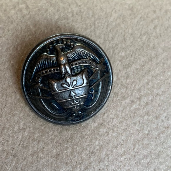 Anne Klein Beige 100% Wool Double Breasted Classic Pea Coat Women's Size 6 - Picture 10 of 12